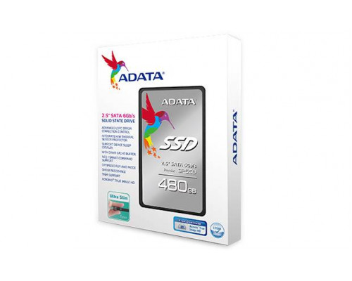 Твердотельный диск 480GB A-DATA Premier SP550, 2.5", SATA III, [R/W - 560/510 MB/s] SMI